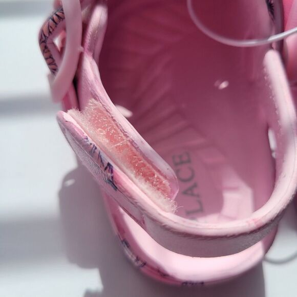 Pink Toddler Girls Butterfly Clogs Slip On Sz 5 - Picture 4 of 8